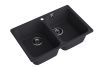 Кухонная мойка Granfest Quarz 15 черный 75х50 цвет черный поверхность матовая