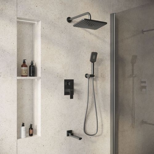 Душевая система Grossman Classic 501.K35.04.420 встраиваемая в стену цвет черный - фото 3