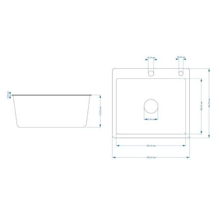 Кухонная мойка Fmark FSC5545C 55х45 цвет золото поверхность матовая