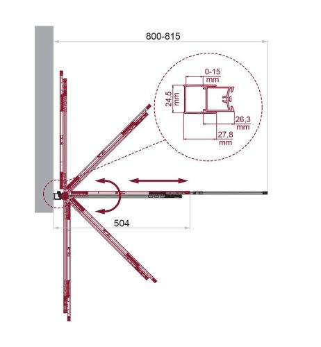 Душевая шторка на ванну BelBagno LUCE LUCE-VF-11-80/145-C-NERO 80х145 стекло прозрачное профиль черный ориентация универсальная - фото 2