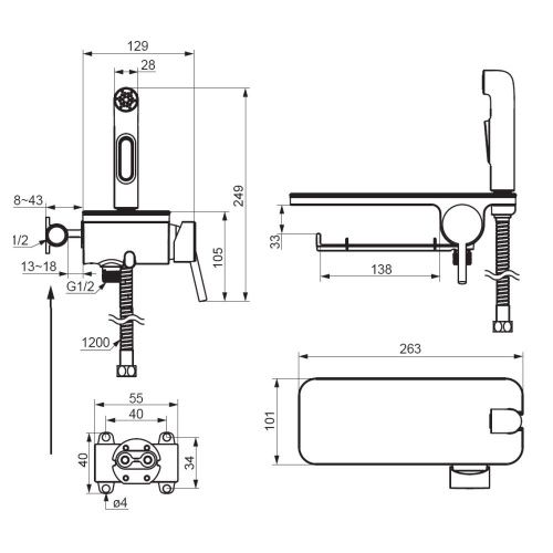 Гигиенический душ со смесителем Damixa Jupiter 773500200 белый - фото 5