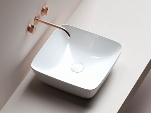 Раковина из сантехнического фарфора Ceramica Nova FORM CN2002 40х40 накладная цвет белый - фото 3
