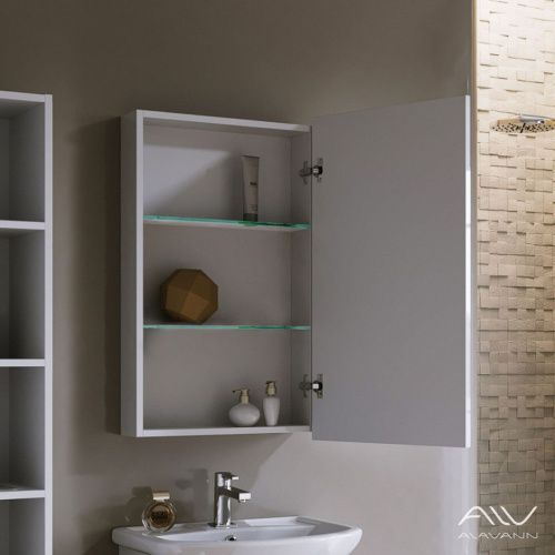 Зеркало-шкаф Alavann Vittoria ALV0293001 50х80 подвесной цвет белый - фото 2