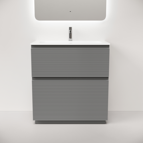 Тумба под раковину Sancos FOLK Floor FL80FES 80х40 напольная цвет серый - фото 2