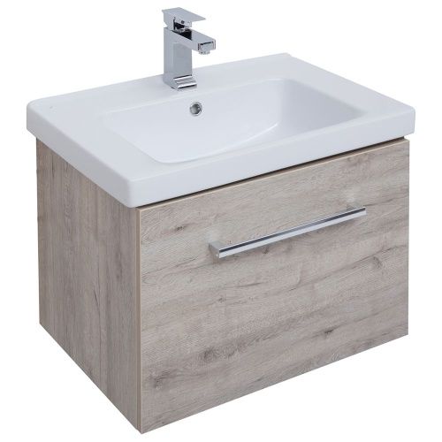 Тумба под раковину Dreja Big Inn 77.0202D 60х50 подвесная цвет коричневый - фото 4