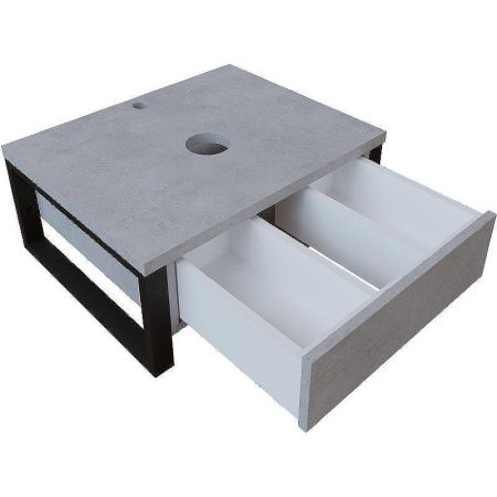 Тумба под раковину 1MarKa Grunge Loft Ц0000001582 60х50 подвесная цвет серый