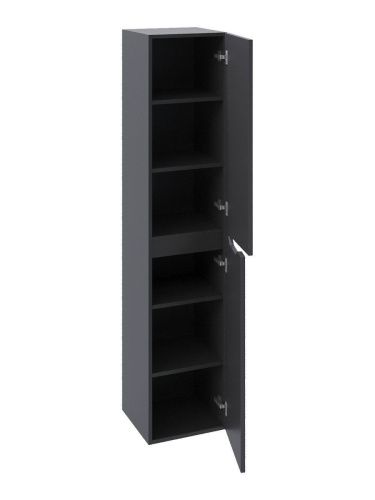 Шкаф-пенал Orange Line Li-35Pug 40х170 подвесной цвет черный - фото 4