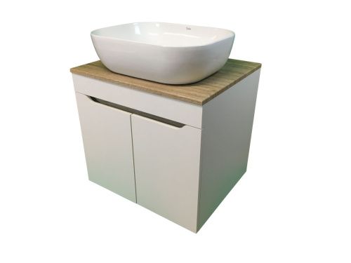 Тумба с раковиной Sintesi STL.W7024_SIN-LVB-APP-403 60х60 подвесная цвет коричневый - фото 4