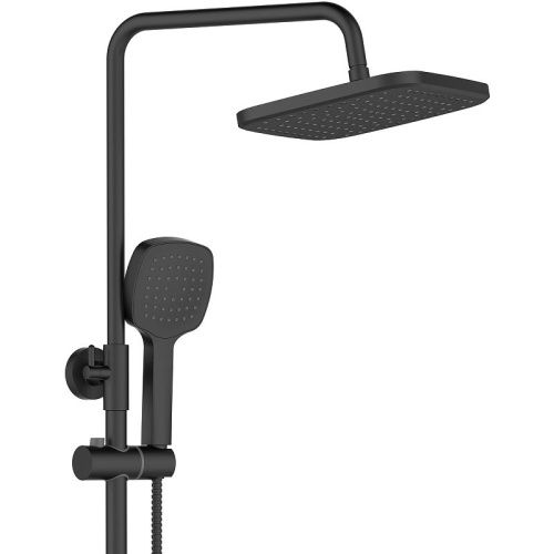 Душевая стойка Orange Thermo T02S4-911b настенная цвет черный с термостатом - фото 5