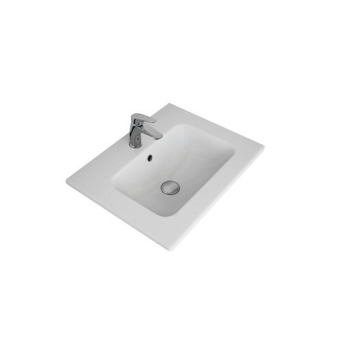 Раковина керамическая Dreja Euphoria 640344 60х50 подвесная цвет белый 1 отверстие под смеситель - фото 5