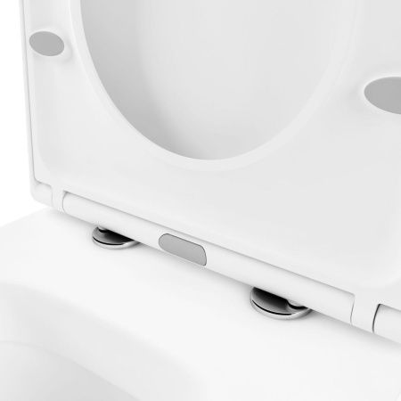 Унитаз подвесной Lavinia Boho Biore 3304003R белый глянцевый с сиденьем микролифт безободковый каскадный смыв