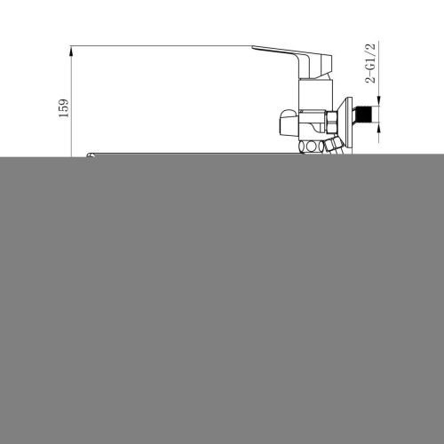 Смеситель для ванны Tokito AMA TOK-AMA-1015BL настенный черный - фото 5
