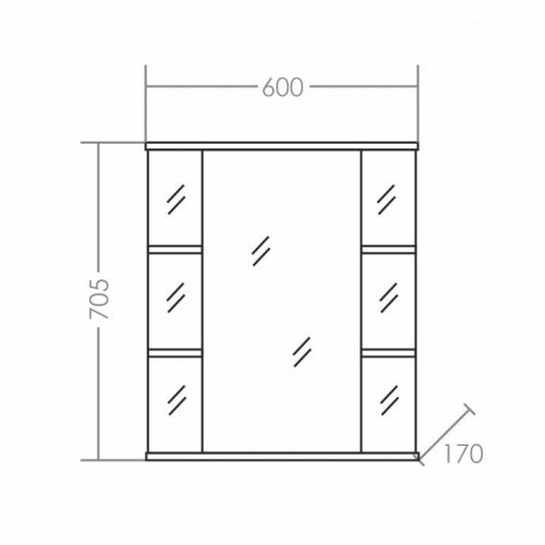 Зеркало-шкаф СанТа Герда 101041 60х70 подвесной цвет белый - фото 3