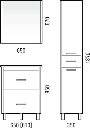 Тумба под раковину Corozo Верона SD-00000310 60х50 напольная цвет белый/бежевый
