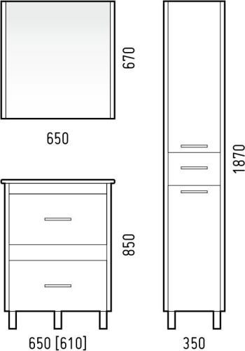 Зеркало-шкаф Corozo Верона SD-00000285 70х70 подвесной цвет белый/бежевый - фото 2