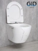 Унитаз подвесной Gid Convexo 62228Y черный с сиденьем микролифт безободковый смыв торнадо