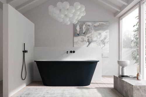 Ванна из искусственного камня Holbi GALATEA 1.01.003.11.2 170х75 пристенная овальная - фото 3