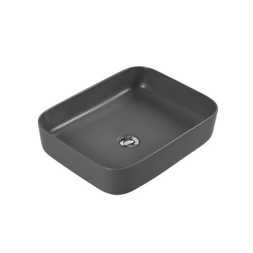 Раковина из сантехнического фарфора Aquatek ВЕГА AQ5515-MG 50х40 накладная цвет серый без отверстий под смеситель - фото 4