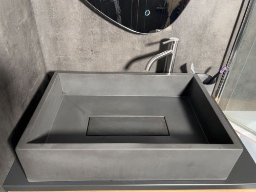 Раковина из искусственного камня Uperwood Angkor 291020219 60х40 накладная цвет серый - фото 3