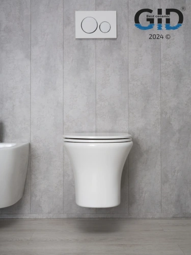 Унитаз подвесной Gid Concavo 62232Y белый с сиденьем микролифт безободковый смыв торнадо - фото 2