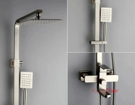 Душевая стойка D-Lin H10A21 настенная цвет серый