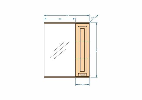 Зеркало-шкаф Stella Polar Кармела SP-00000181 70х80 подвесной цвет коричневый - фото 2