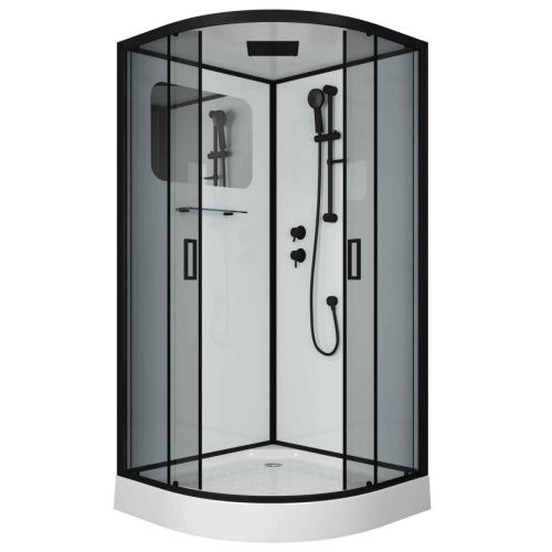 Душевая кабина Niagara Premium 69010134BLACK 90х90 четверть круга с крышей ориентация универсальная