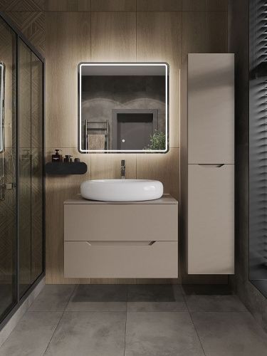 Тумба с раковиной Orange Line Li-80TuLMDF+B08-640W 80х50 цвет бежевый - фото 5