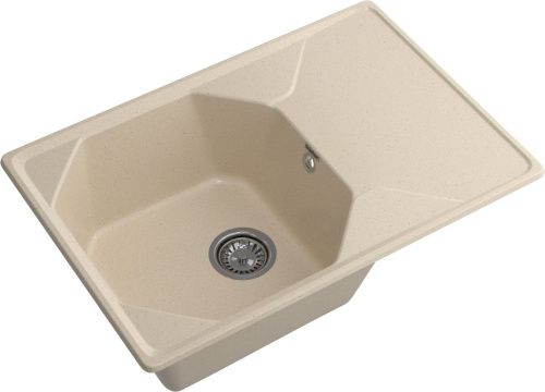 Кухонная мойка Granfest Unique U-740L кашемир 75х50 цвет бежевый поверхность матовая - фото 2