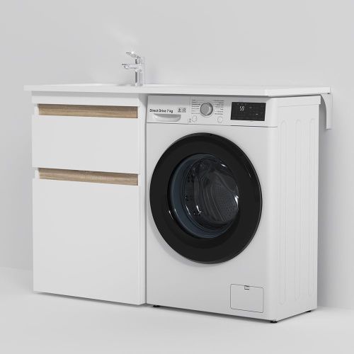 Раковина из искусственного камня Am.Pm X-Joy M85AWPL1201WG 120х50 встраиваемая цвет белый 1 отверстие под смеситель - фото 4