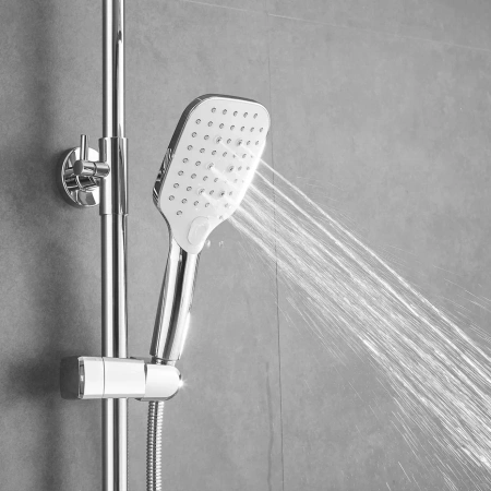 Душевая стойка Shevanik S8136F настенная цвет белый