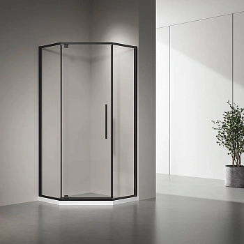 Душевой уголок Veconi Rovigo RV35B-90-01-C7 90х90 стекло прозрачное профиль черный без поддона
