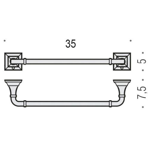 Полотенцедержатель Colombo Portofino B3209.CR - фото 2