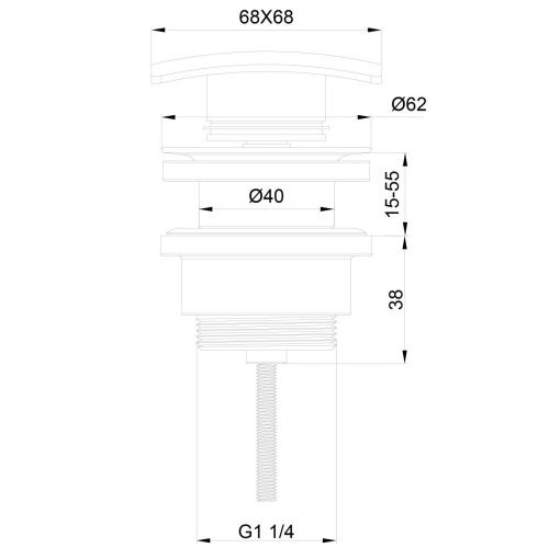 Выпуск для ванны и раковины Wonzon & Woghand WW-88SS13-BN никель - фото 2