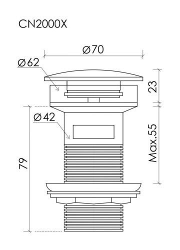 Донный клапан для раковины Ceramica Nova CN2000x белый - фото 2