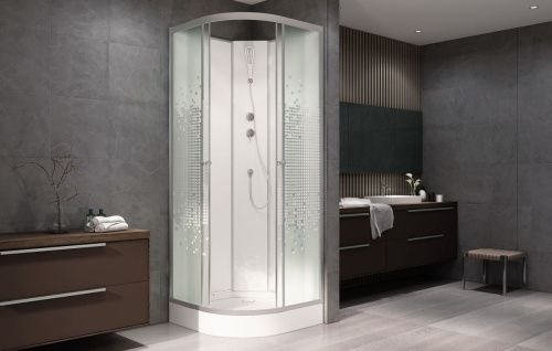 Душевая кабина AvaCan L908N 80х80 четверть круга без крыши ориентация универсальная - фото 2