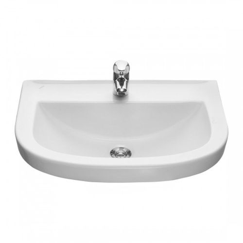 Раковина из сантехнического фарфора Santeri Pro 131155S0010B0 60х40 подвесная цвет белый 1 отверстие под смеситель - фото 2