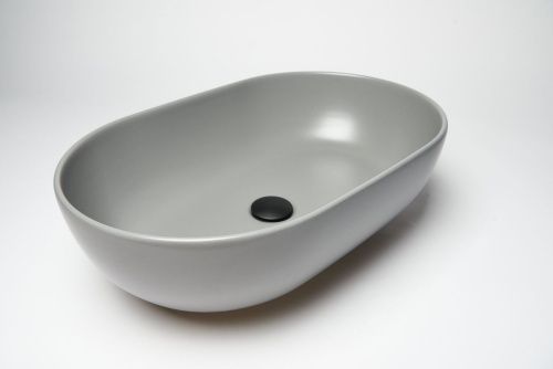 Раковина из сантехнического фарфора Galassia Dream 7308GM 60х40 накладная цвет серый - фото 5