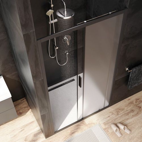 Душевая дверь Am.Pm Gem W90G-110-1-195BM 110х195 стекло прозрачное профиль черный - фото 3