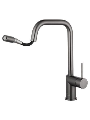 Смеситель для кухни Wonzon & Woghand WW-6018-BGG на мойку серый - фото 2