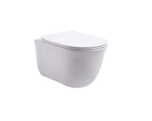 Унитаз подвесной Aquatek КЛАССИК AQ1111-00 белый с сиденьем микролифт безободковый каскадный смыв
