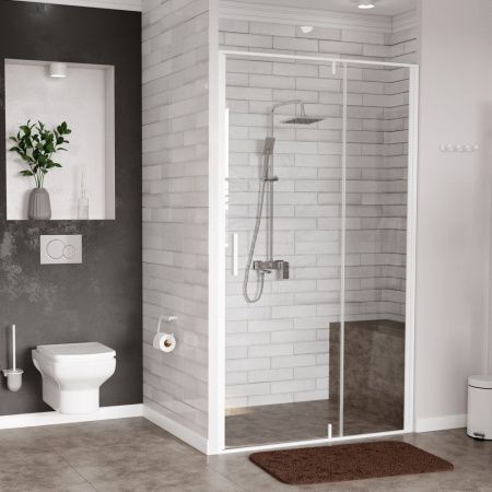 Душевая дверь Wasserkraft Neime 19P 19P05 120х200 стекло прозрачное профиль белый