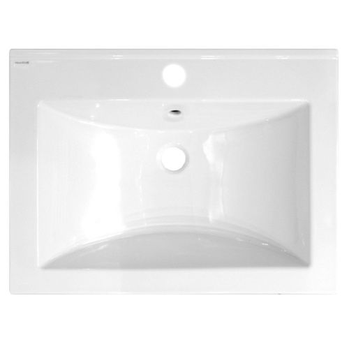 Раковина из сантехнического фарфора Onika Бергамо CDB00018485 70х50 накладная цвет белый 1 отверстие под смеситель - фото 3