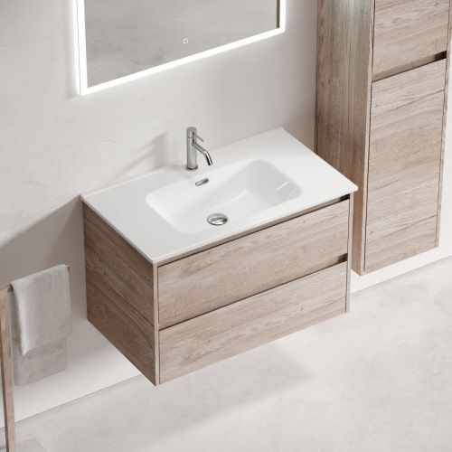 Тумба под раковину Sancos Libra LB80EG 80х50 подвесная цвет коричневый - фото 5