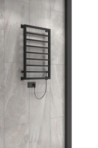 Полотенцесушитель электрический Indigo Crete DGC80-50BRRt 55х80 черный - фото 3