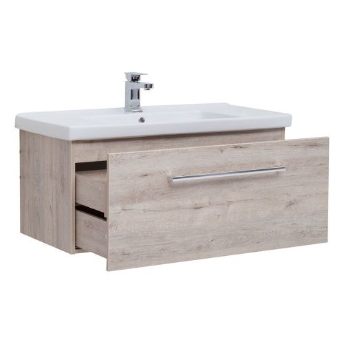 Тумба под раковину Dreja Big Inn 77.0204D 80х50 подвесная цвет бежевый - фото 5