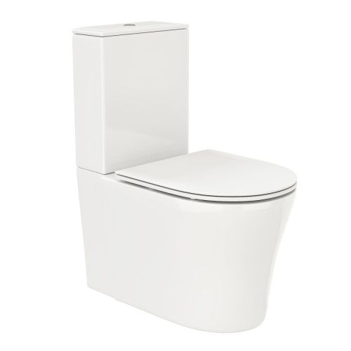 Унитаз напольный с бачком Cerutti SPA CT8916 белый с сиденьем микролифт безободковый каскадный смыв - фото 4