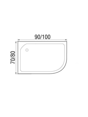 Душевой поддон акриловый Wemor 10000006058 100х70 белый с каркасом - фото 2