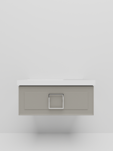 Тумба с раковиной La Fenice CUBO NFNC-01-CUB-C-90-1-90L 90х50 подвесная цвет бежевый - фото 4