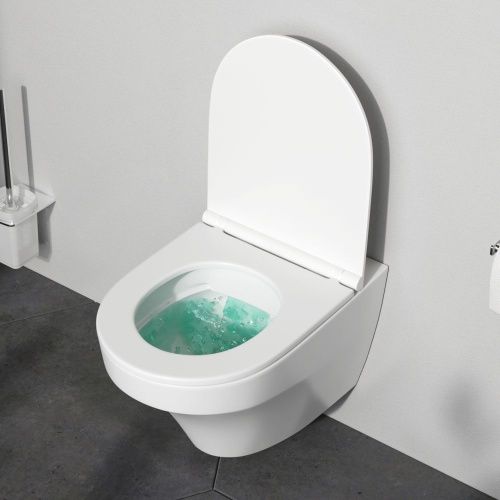 Чаша унитаза подвесная Am.Pm Inspire C501700WH цвет белый без сиденья безободковая душевой смыв - фото 3